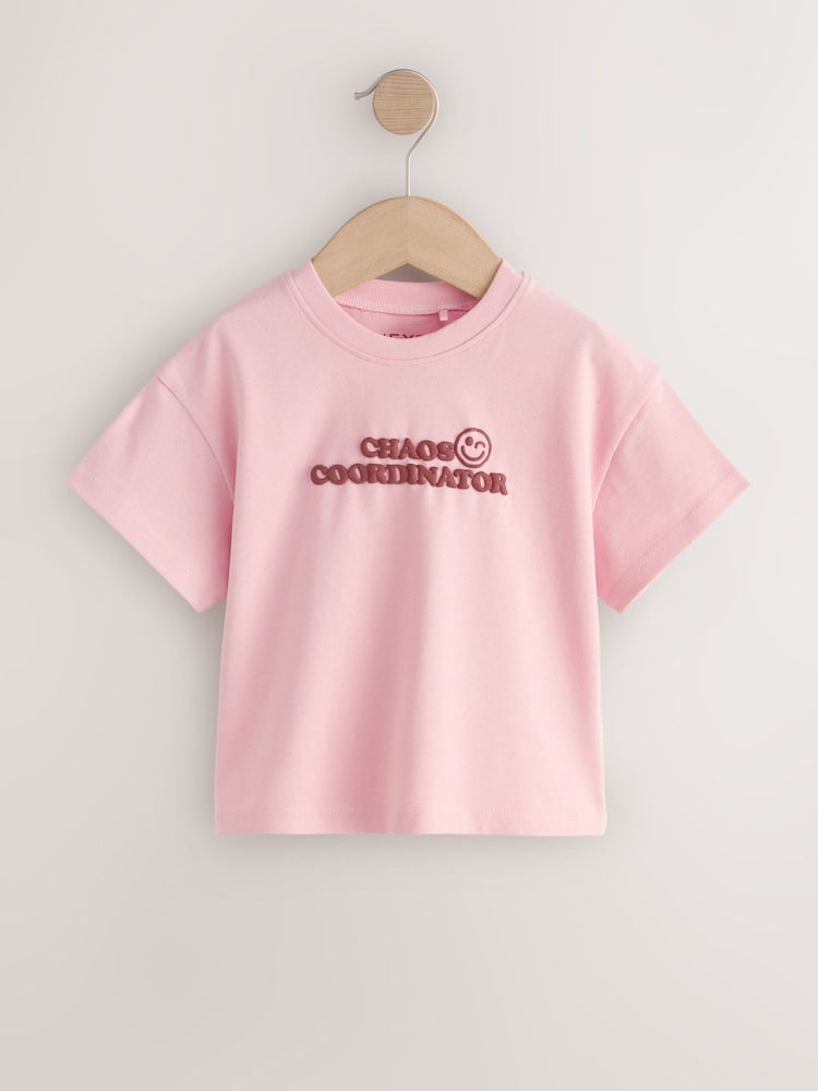 Pink Smile Slogan T-Shirt (3mths-7yrs)