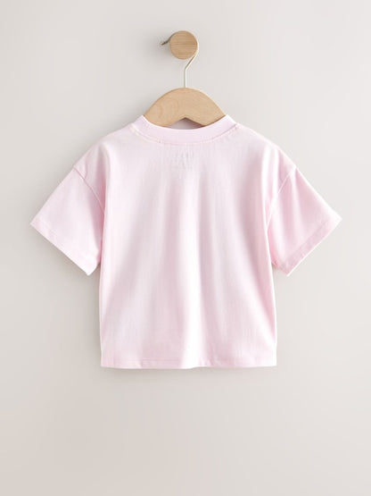 Pink Bunny Short Sleeve T-Shirt (3mths-7yrs) - Size 3-6 Months (62-68cm)