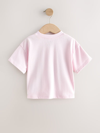 Pink Bunny Short Sleeve T-Shirt (3mths-7yrs) - Size 3-6 Months (62-68cm)
