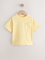 Yellow Short Sleeve Ric Rac Trim T-Shirt (3mths-7yrs) - Size 3-6 Months (62-68cm)