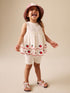 Ecru Berry Embroidery Broderie Peplum Vest and Cycle Shorts Set (3mths-7yrs) - Ecru Berry Embroidery / 12-18 Months (80-86cm)