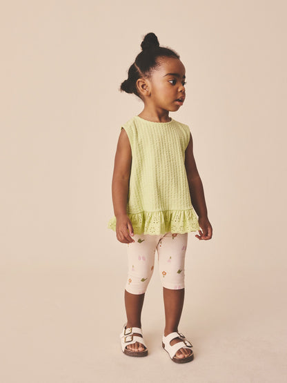 Pale Pink Butterfly Crop Leggings (3mths-7yrs) - Size 3-6 Months (62-68cm)