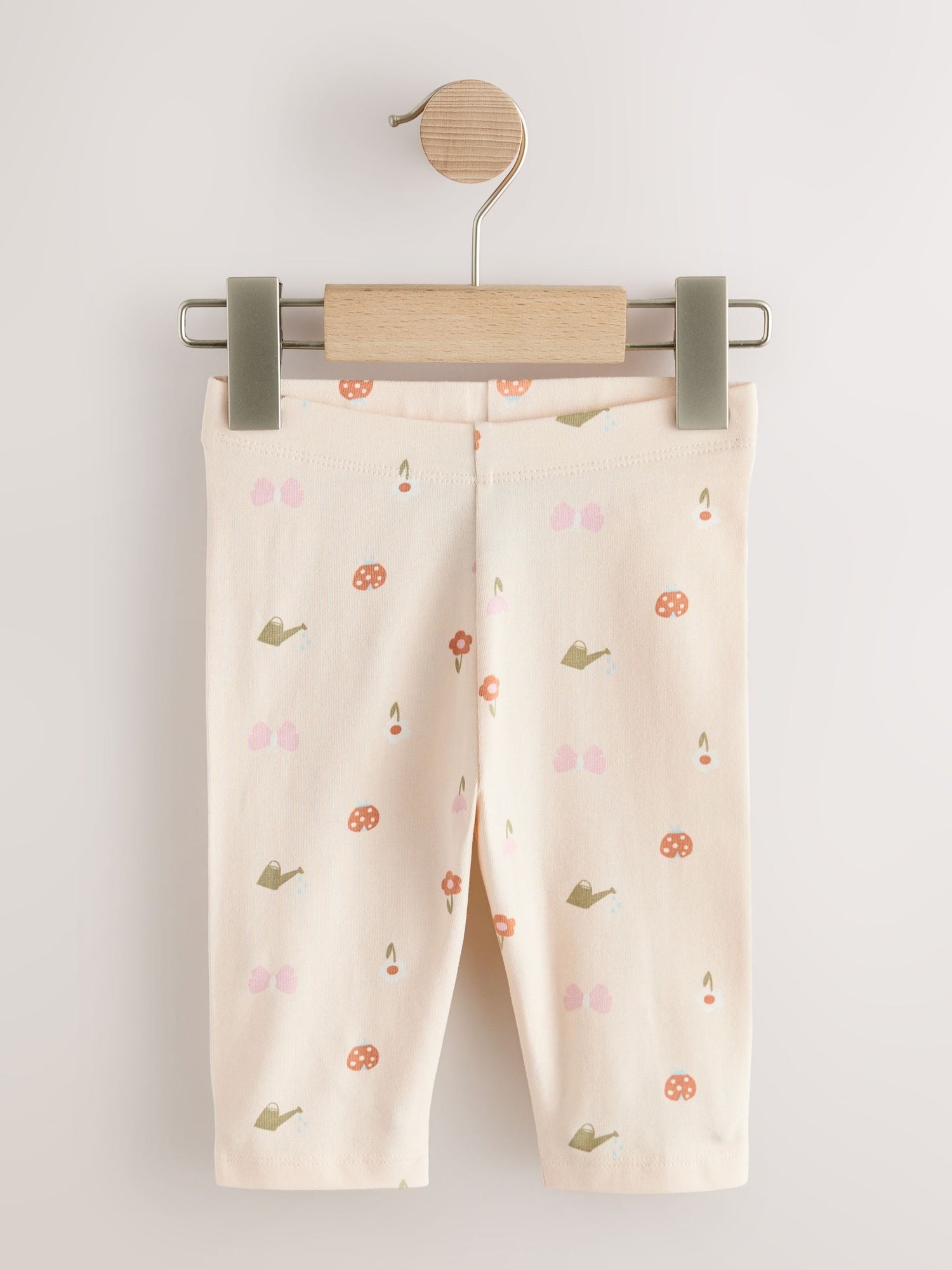 Pale Pink Butterfly Crop Leggings (3mths-7yrs) - Size 3-6 Months (62-68cm)