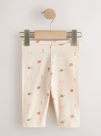Pale Pink Butterfly Crop Leggings (3mths-7yrs) - Size 3-6 Months (62-68cm)