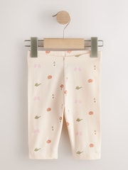 Pale Pink Butterfly Crop Leggings (3mths-7yrs) - Size 3-6 Months (62-68cm)