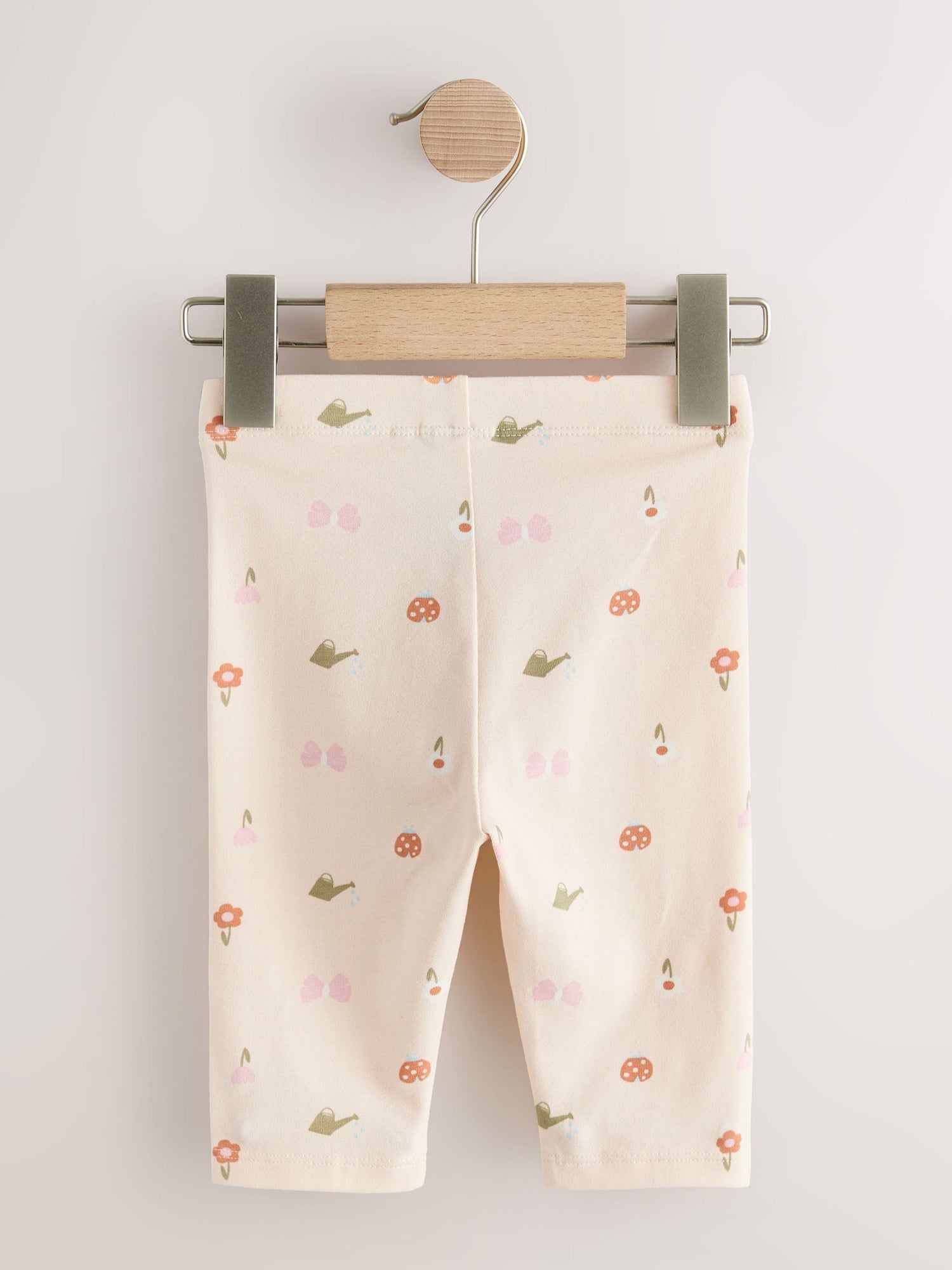 Pale Pink Butterfly Crop Leggings (3mths-7yrs) - Size 3-6 Months (62-68cm)