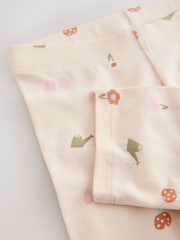 Pale Pink Butterfly Crop Leggings (3mths-7yrs) - Size 3-6 Months (62-68cm)