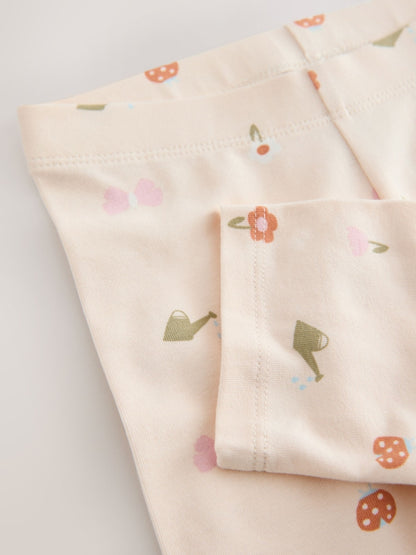 Pale Pink Butterfly Crop Leggings (3mths-7yrs) - Size 3-6 Months (62-68cm)