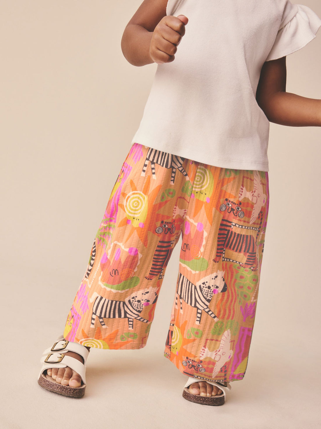Orange Safari Wide Leg Trousers (3mths-7yrs)