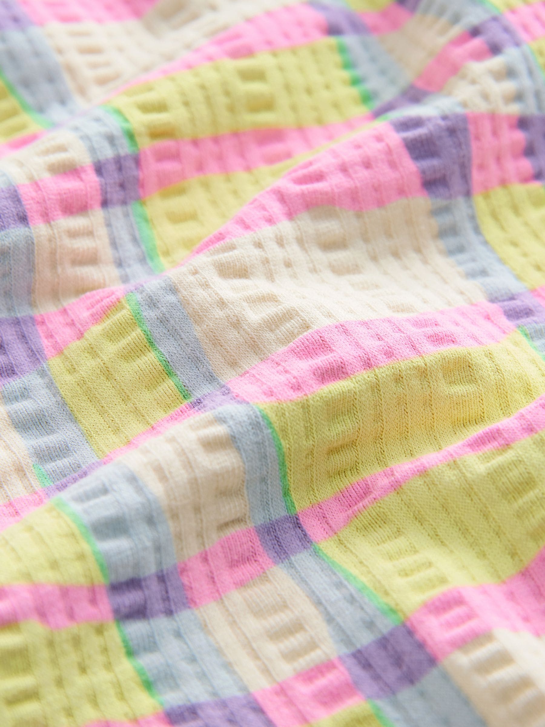 Pink/Yellow Check Barrel Leg Trousers (3mths-7yrs) - Size 3-6 Months (62-68cm)