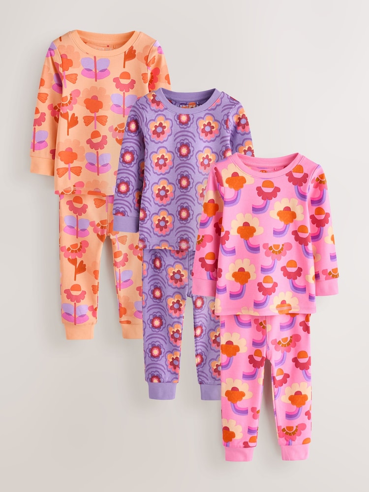 Pink/Purple Retro Floral Print Snuggle