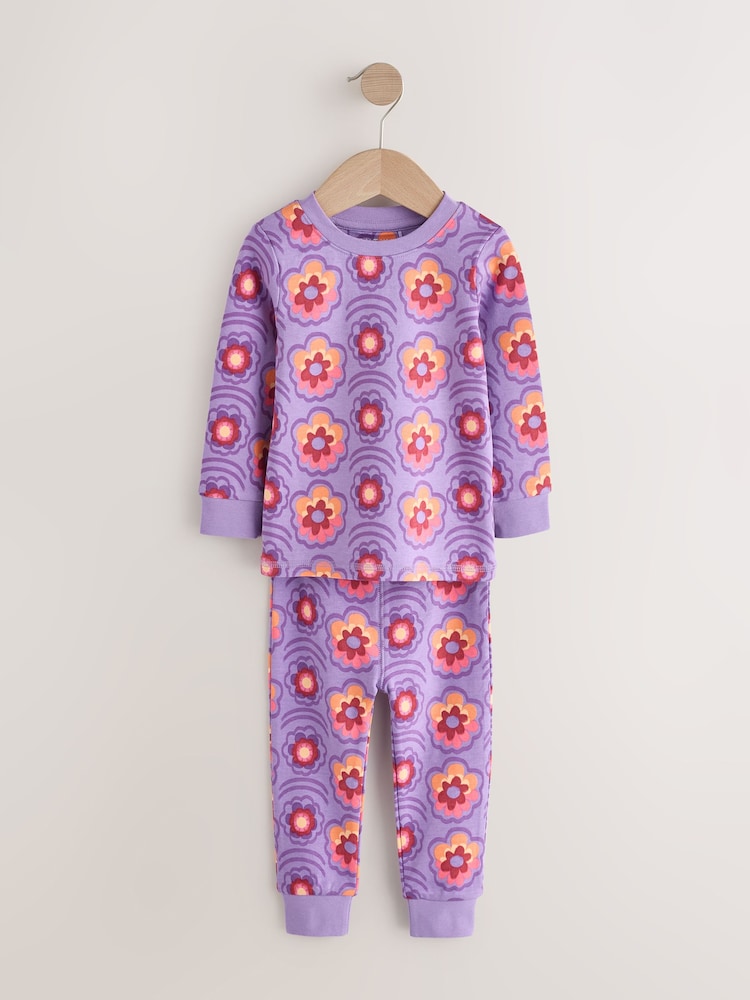 Pink/Purple Retro Floral Print Snuggle