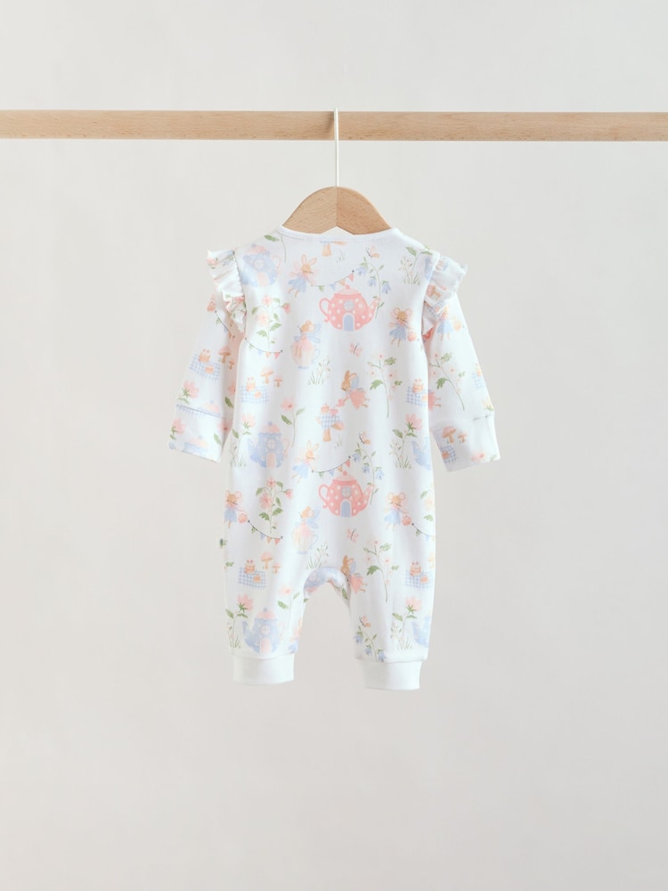 Multi Two Way Zip Baby Sleepsuit 3 Pack (0mths-3yrs)