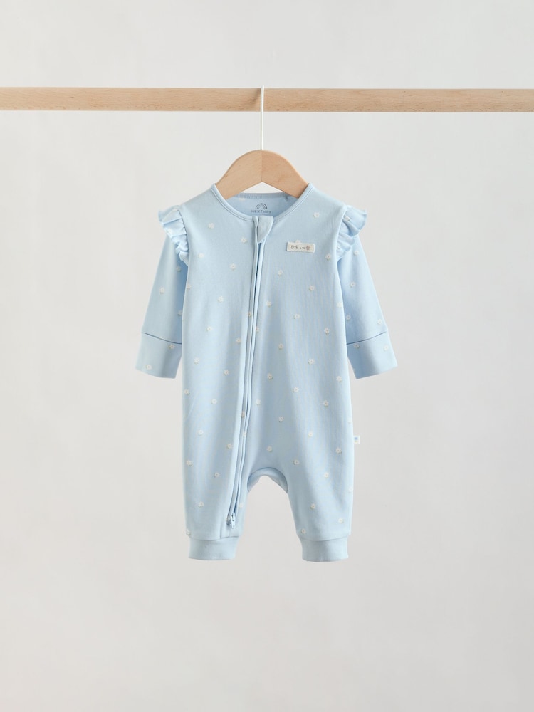 Multi Two Way Zip Baby Sleepsuit 3 Pack (0mths-3yrs)