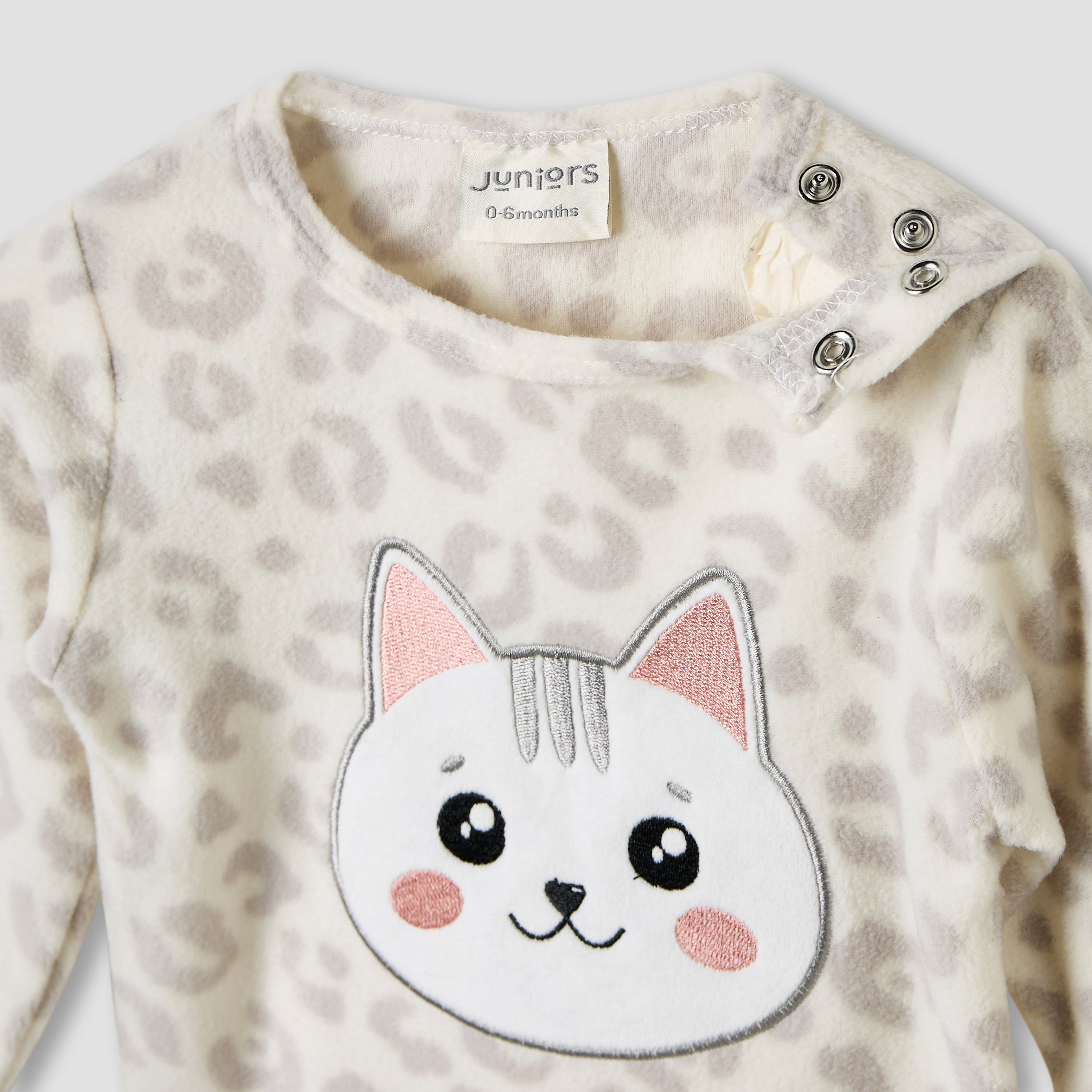 Juniors Pyjama Set with Assorted Print - Polyester - Long Sleeves - Round Neck - Pack of 2
