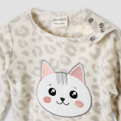 Juniors Pyjama Set with Assorted Print - Polyester - Long Sleeves - Round Neck - Pack of 2