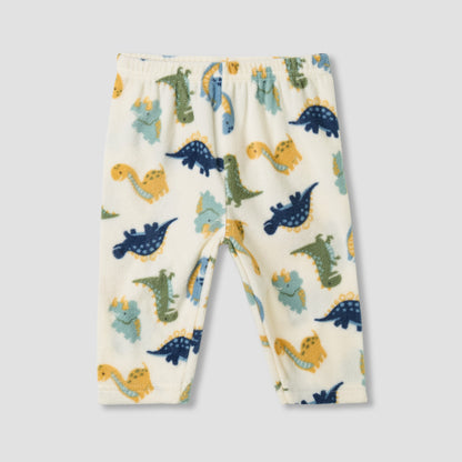 Juniors Pyjama Set with Dinosaur Print - Polyester - Long Sleeves - Round Neck - Set of 2