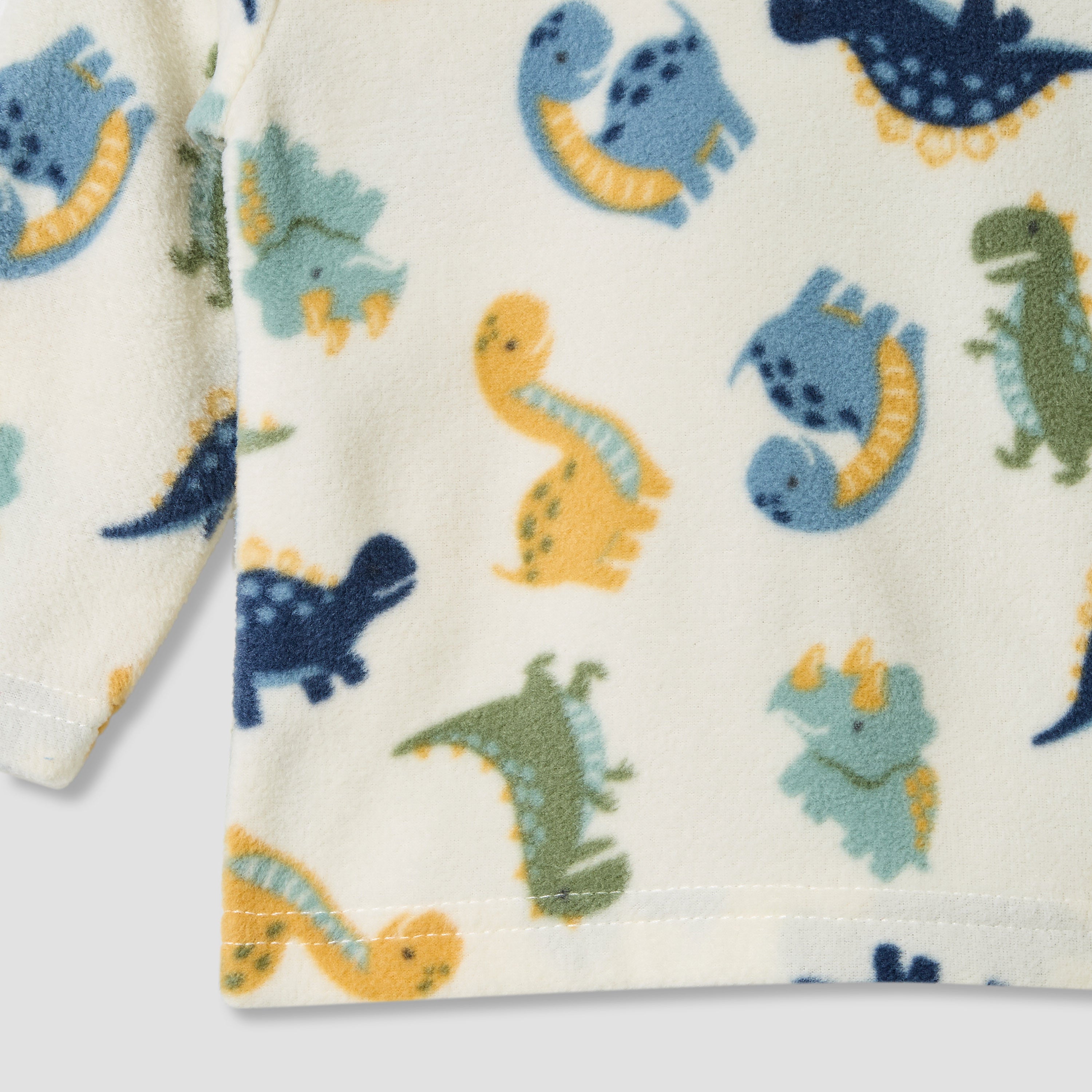 Juniors Pyjama Set with Dinosaur Print - Polyester - Long Sleeves - Round Neck - Set of 2