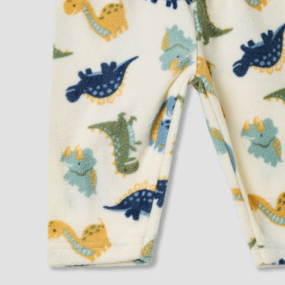 Juniors Pyjama Set with Dinosaur Print - Polyester - Long Sleeves - Round Neck - Set of 2