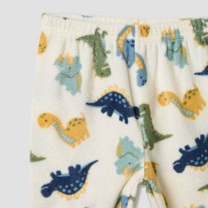 Juniors Pyjama Set with Dinosaur Print - Polyester - Long Sleeves - Round Neck - Set of 2