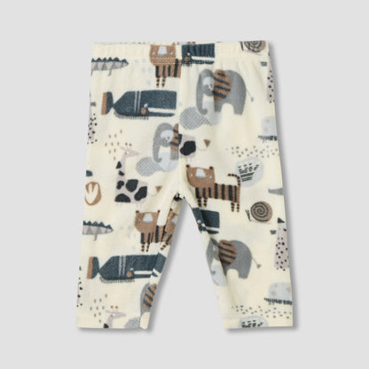 Juniors Pyjama Set with Animal Print - Polyester - Long Sleeves - Crew Neck - Set of 2