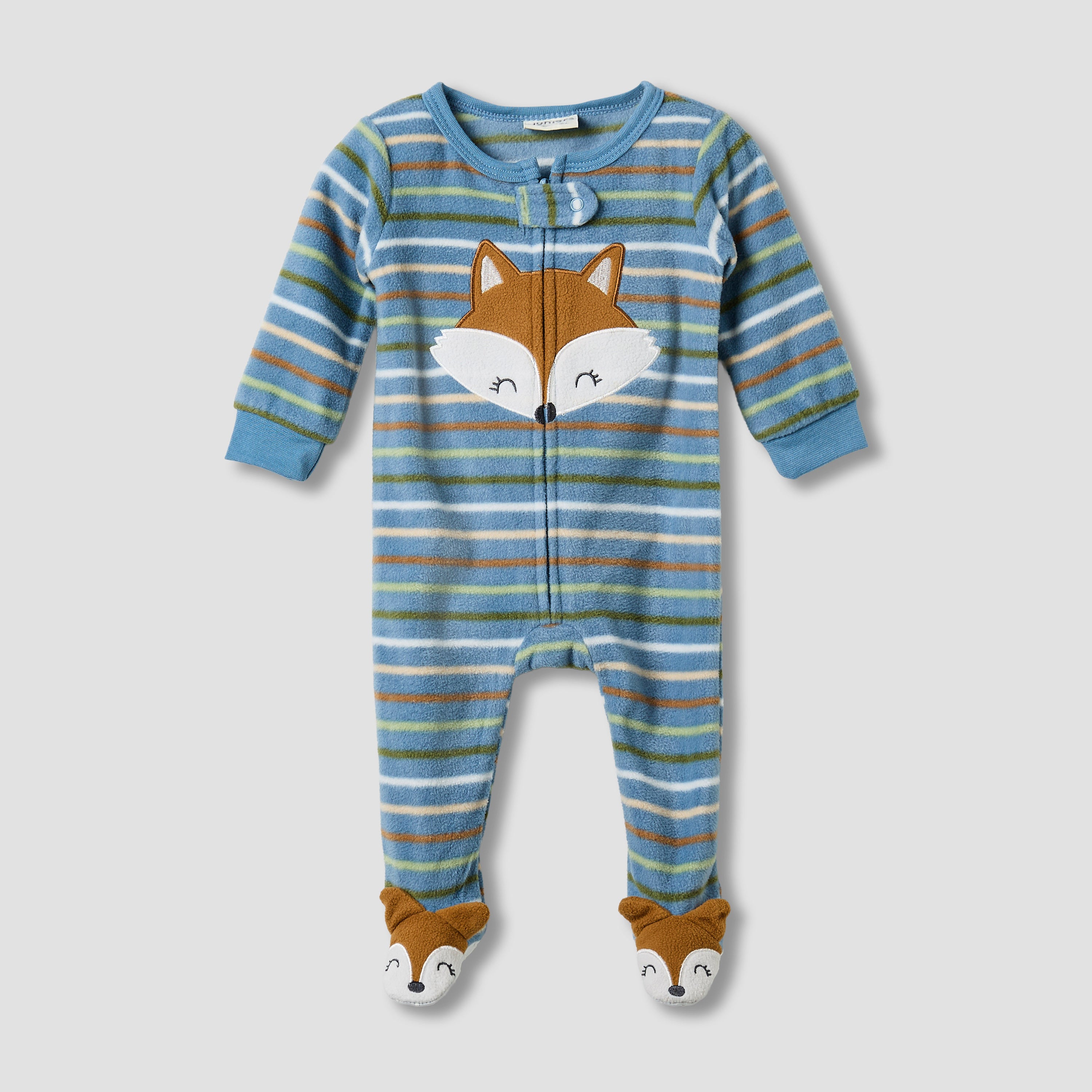 Juniors Round Neck Sleepsuit with Closed Feet - Polyester - Long Sleeves - Set of 2