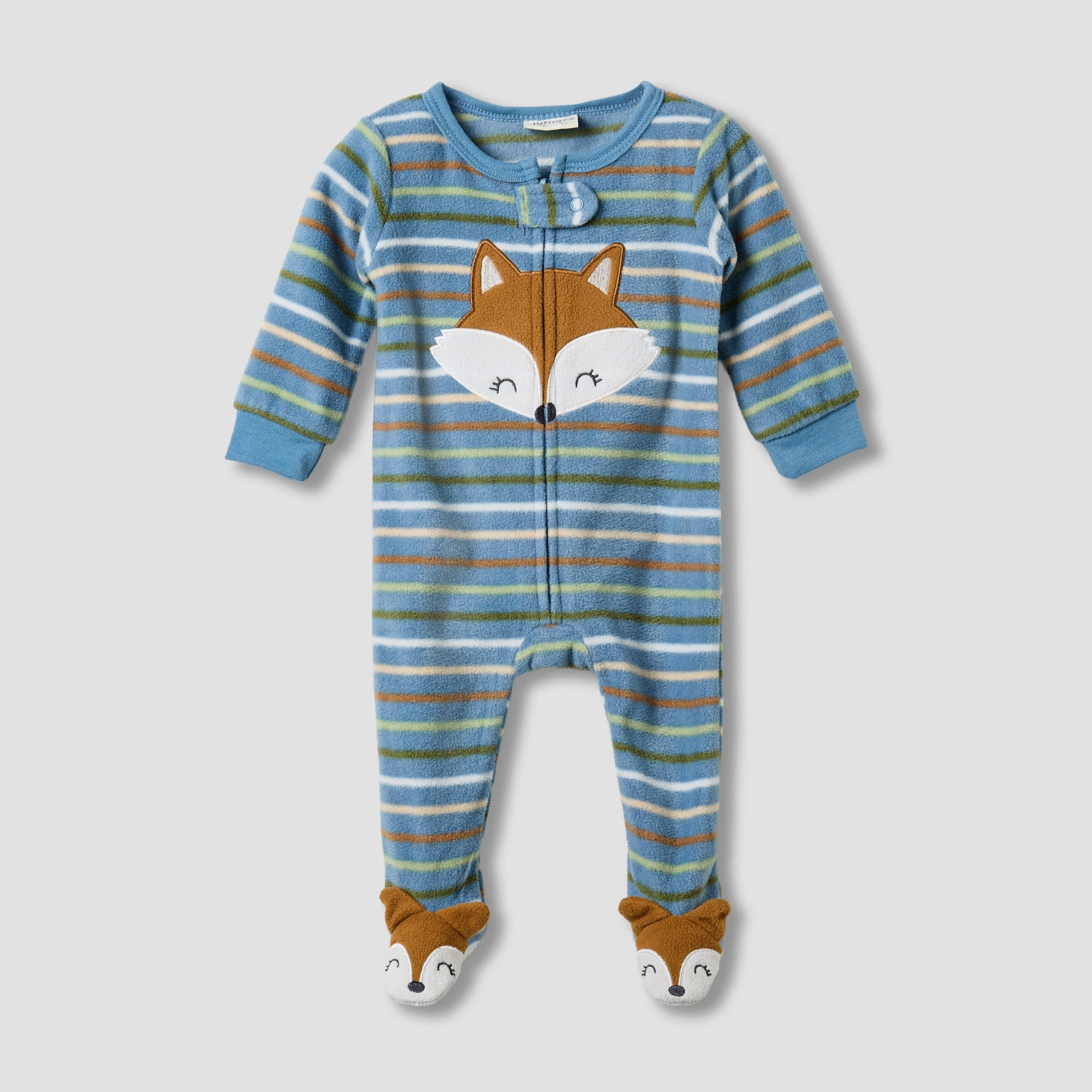 Juniors Round Neck Sleepsuit with Closed Feet - Polyester - Long Sleeves - Set of 2