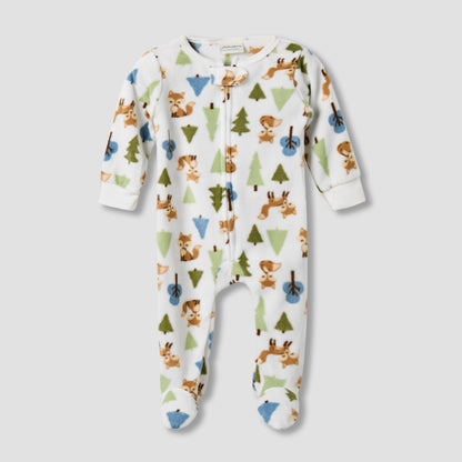 Juniors Round Neck Sleepsuit with Closed Feet - Polyester - Long Sleeves - Set of 2