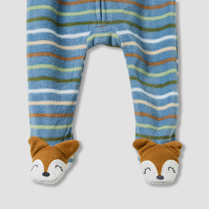 Juniors Round Neck Sleepsuit with Closed Feet - Polyester - Long Sleeves - Set of 2