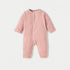 Juniors Ribbed Open Feet Sleepsuit with Button Closure - Pink / 12-18 mths