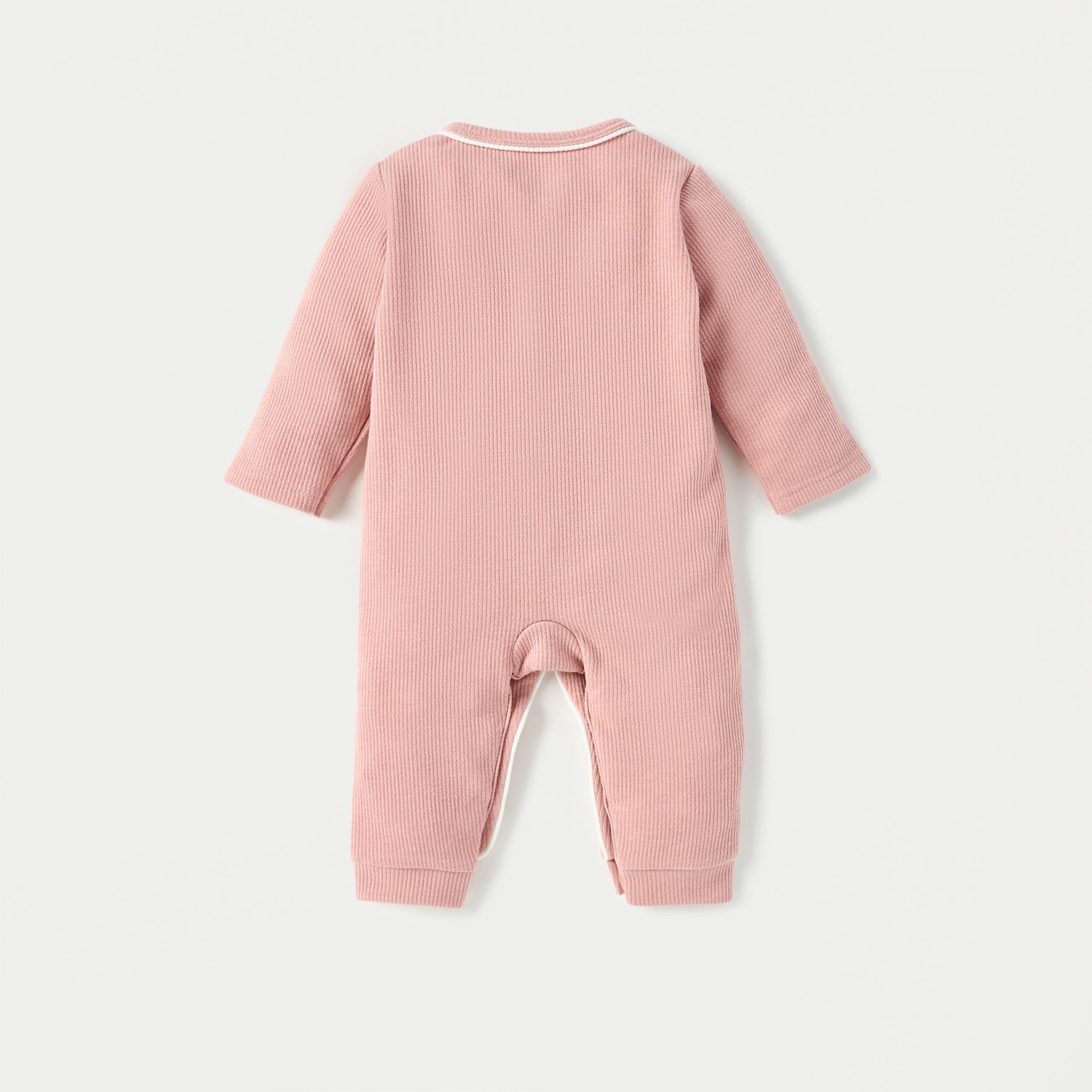 Juniors Ribbed Open Feet Sleepsuit with Button Closure