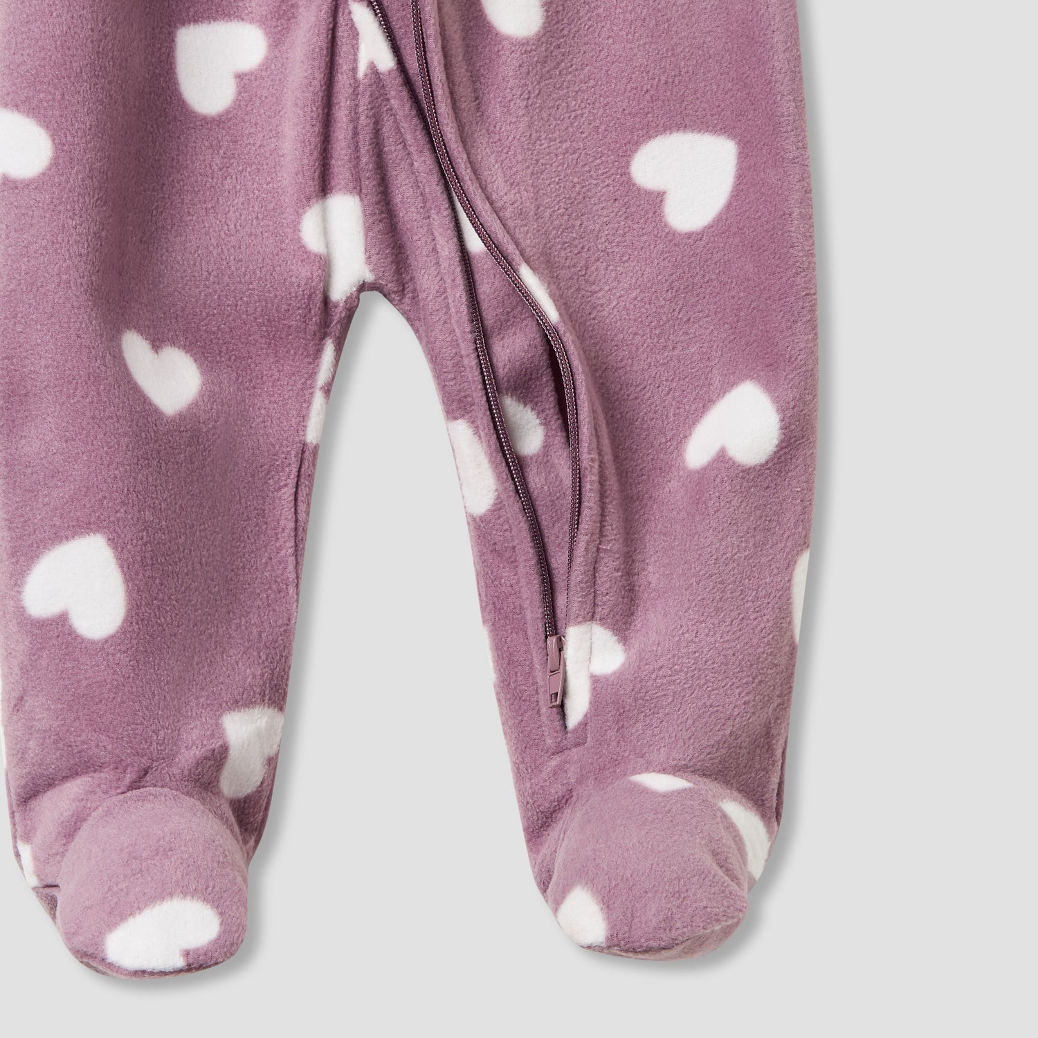 Juniors Mandarin Collar Sleepsuit with Closed Feet - Polyester - Long Sleeves
