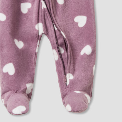Juniors Mandarin Collar Sleepsuit with Closed Feet - Polyester - Long Sleeves