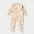 Juniors All-Over Teddy Print Micro Fleece Sleepsuit with Zip Closure