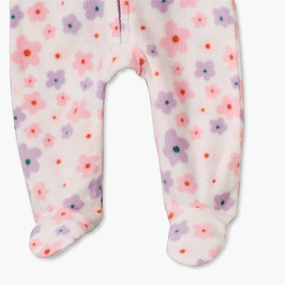 Pack of 2 Juniors Fleece Crew Neck Long Sleeves Sleepsuit with Zip Closure