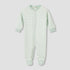 Juniors Crew Neck Sleepsuit with Stripes - Cotton Blend - Long Sleeves - Green / 9-12 mths