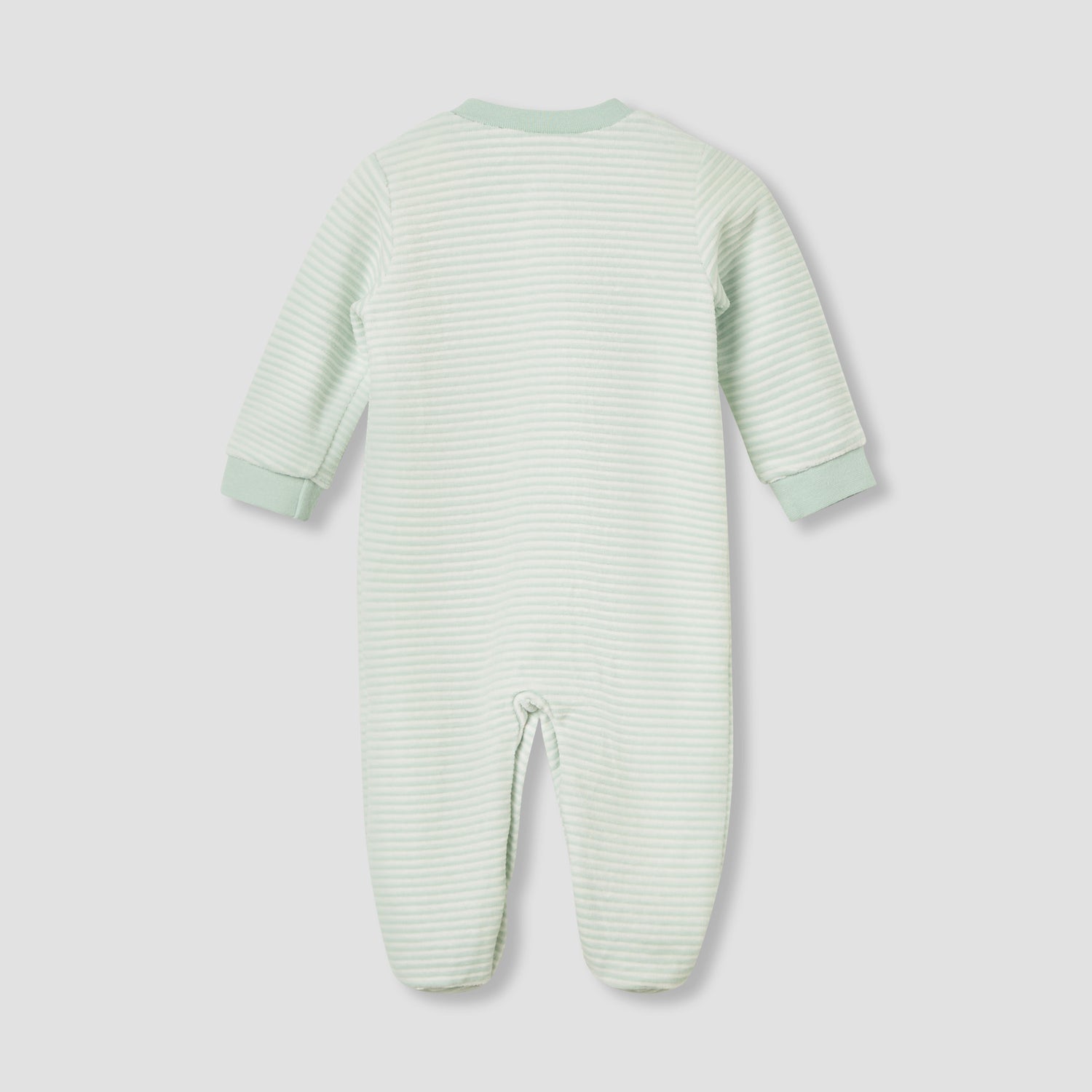 Juniors Crew Neck Sleepsuit with Stripes - Cotton Blend - Long Sleeves