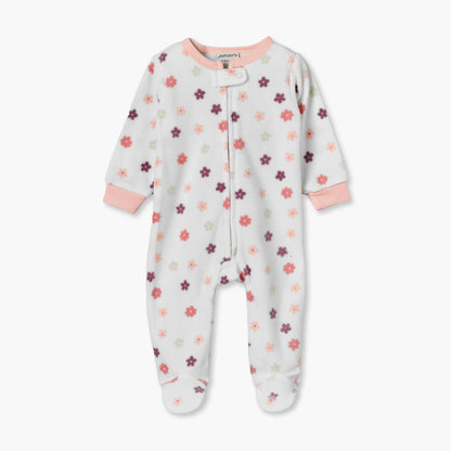 Pack of 2 Juniors Crew Neck Long Sleeves Sleepsuit with Floral Print
