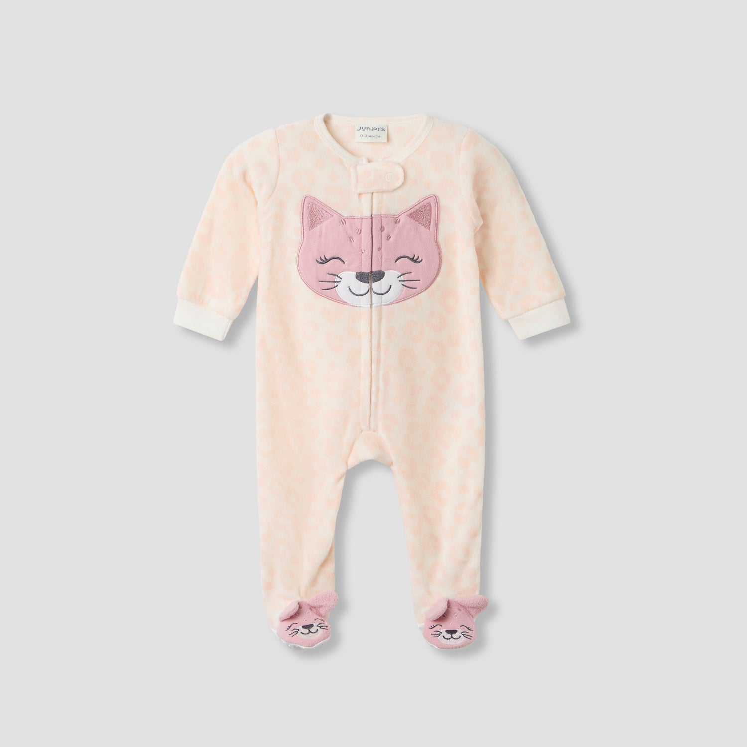 Juniors Round Neck Sleepsuit with Print - Polyester - Long Sleeves - Set of 2