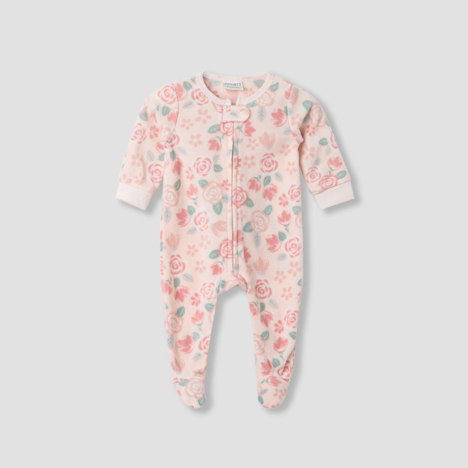 Juniors Round Neck Sleepsuit with Print - Polyester - Long Sleeves - Set of 2
