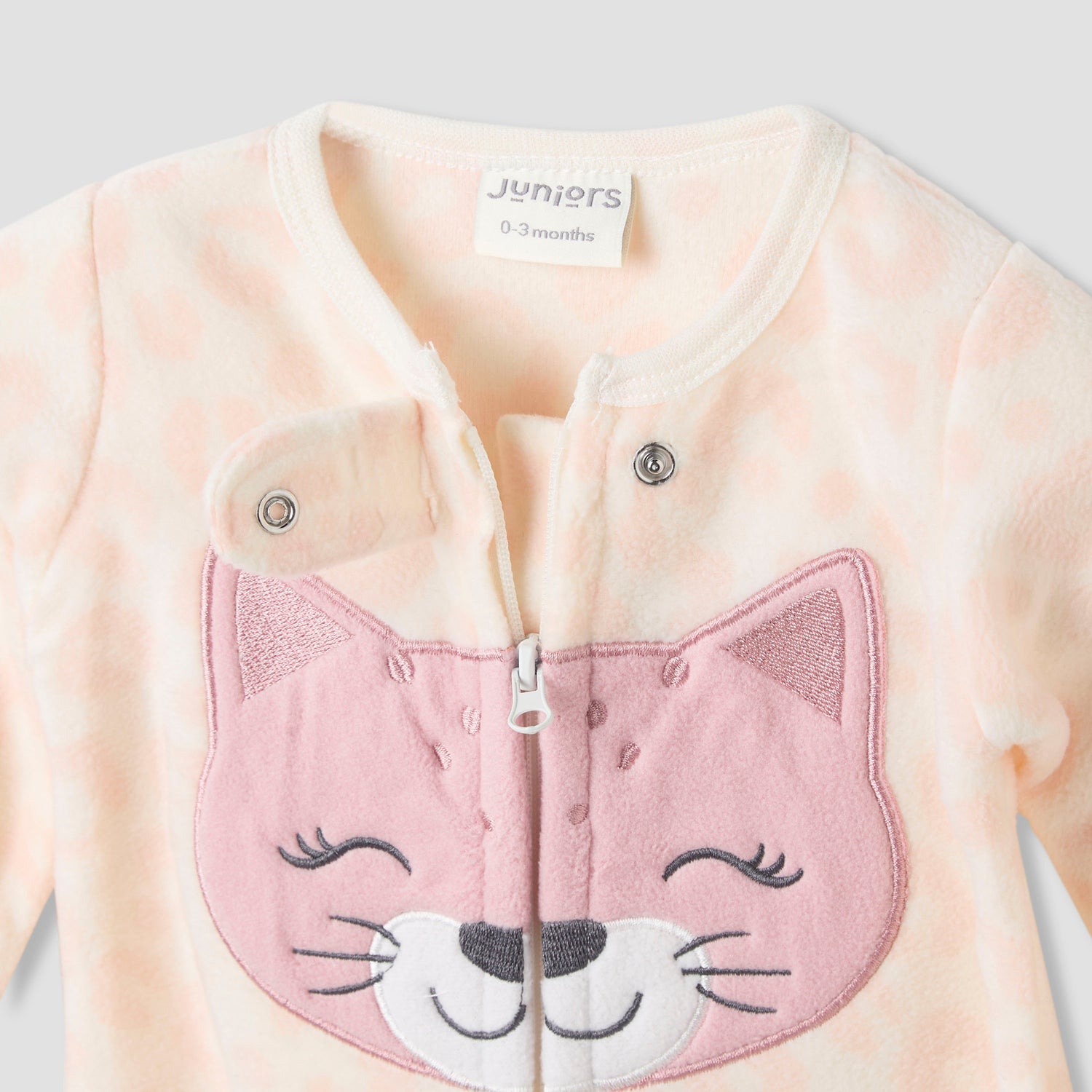 Juniors Round Neck Sleepsuit with Print - Polyester - Long Sleeves - Set of 2