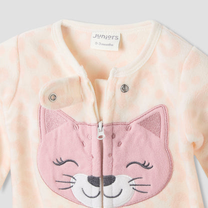 Juniors Round Neck Sleepsuit with Print - Polyester - Long Sleeves - Set of 2