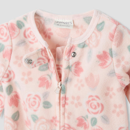 Juniors Round Neck Sleepsuit with Print - Polyester - Long Sleeves - Set of 2