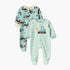 Pack of 2 Juniors Round Neck Long Sleeves Sleepsuit with Construction Print