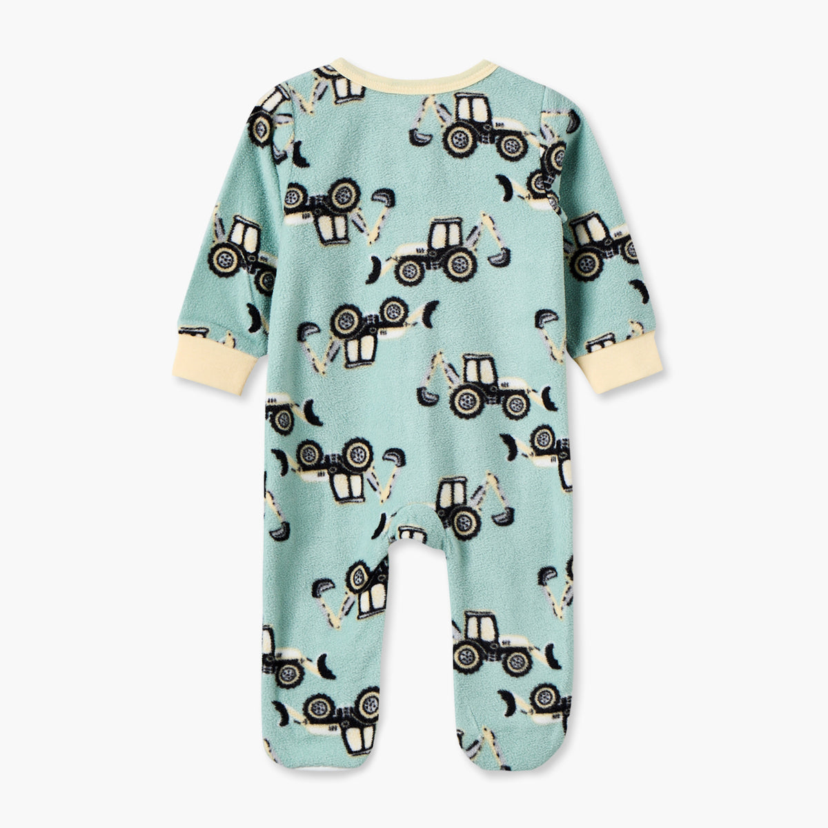 Pack of 2 Juniors Round Neck Long Sleeves Sleepsuit with Construction Print