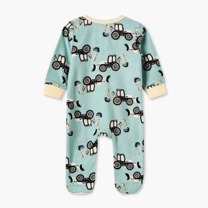 Pack of 2 Juniors Round Neck Long Sleeves Sleepsuit with Construction Print