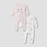 Juniors Round Neck Sleepsuit with Print - Polyester - Long Sleeves - Set of 2 - Multicolour / 9-12 mths