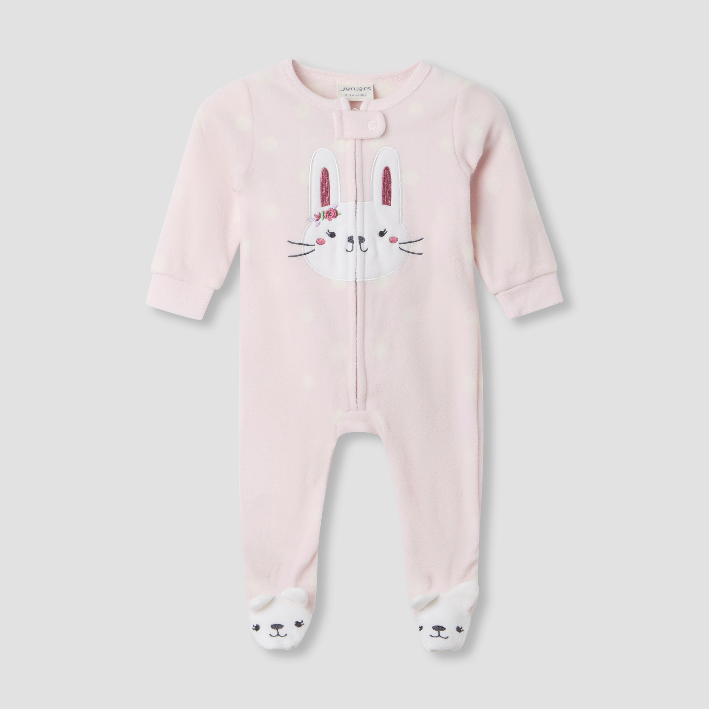 Juniors Round Neck Sleepsuit with Print - Polyester - Long Sleeves - Set of 2