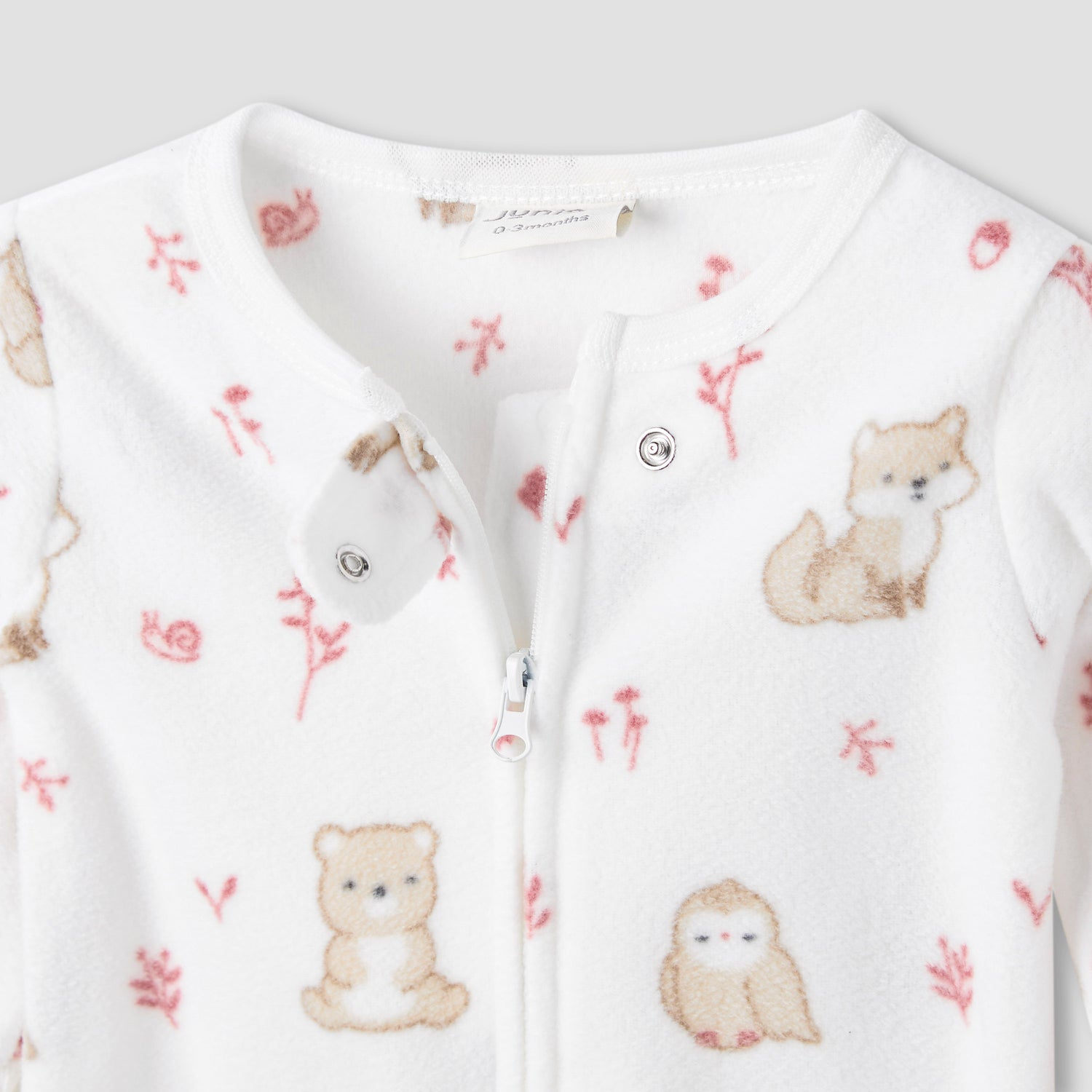 Juniors Round Neck Sleepsuit with Print - Polyester - Long Sleeves - Set of 2
