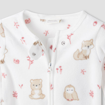 Juniors Round Neck Sleepsuit with Print - Polyester - Long Sleeves - Set of 2